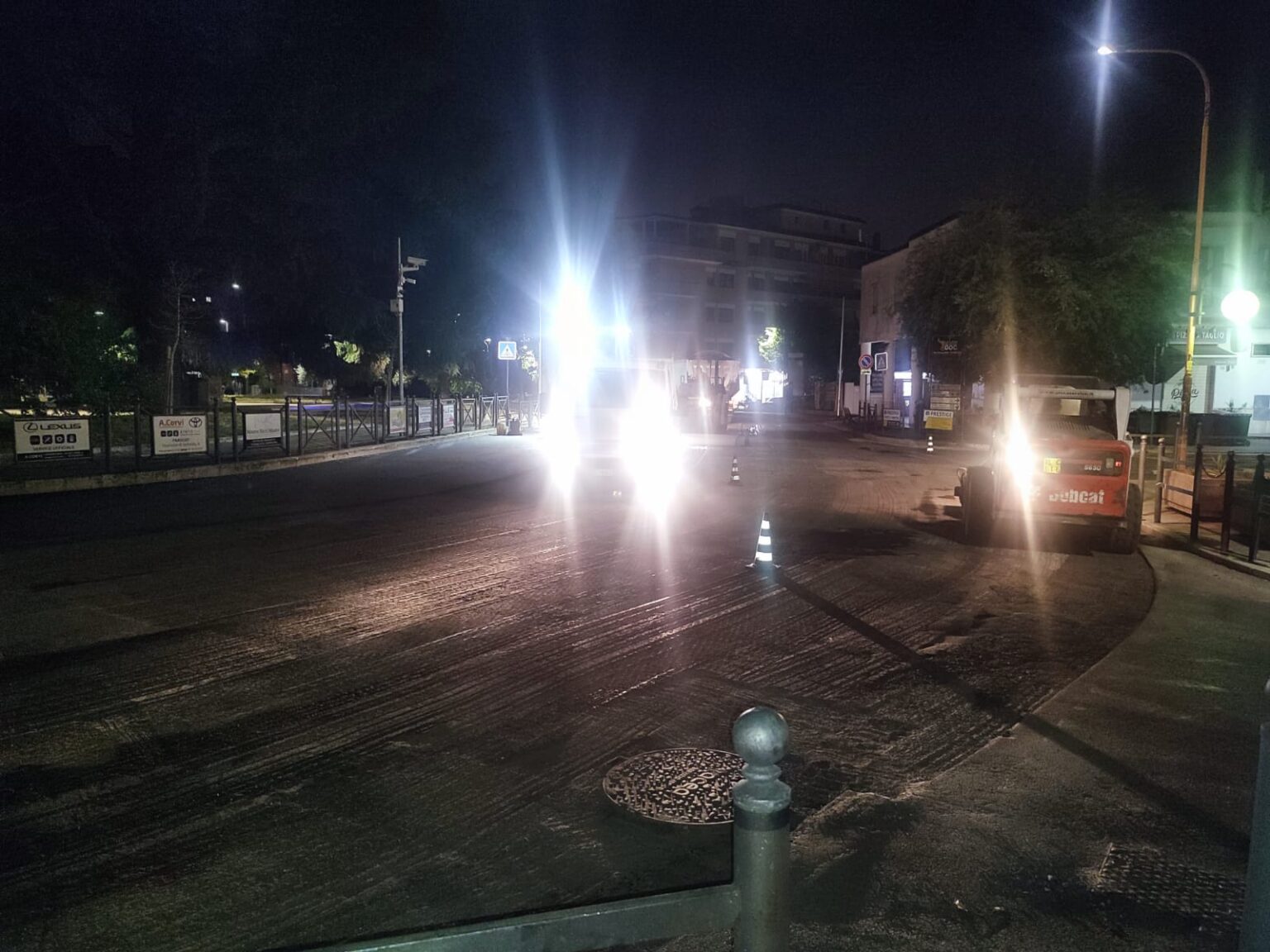 Ciampino lavori a piazza della Pace